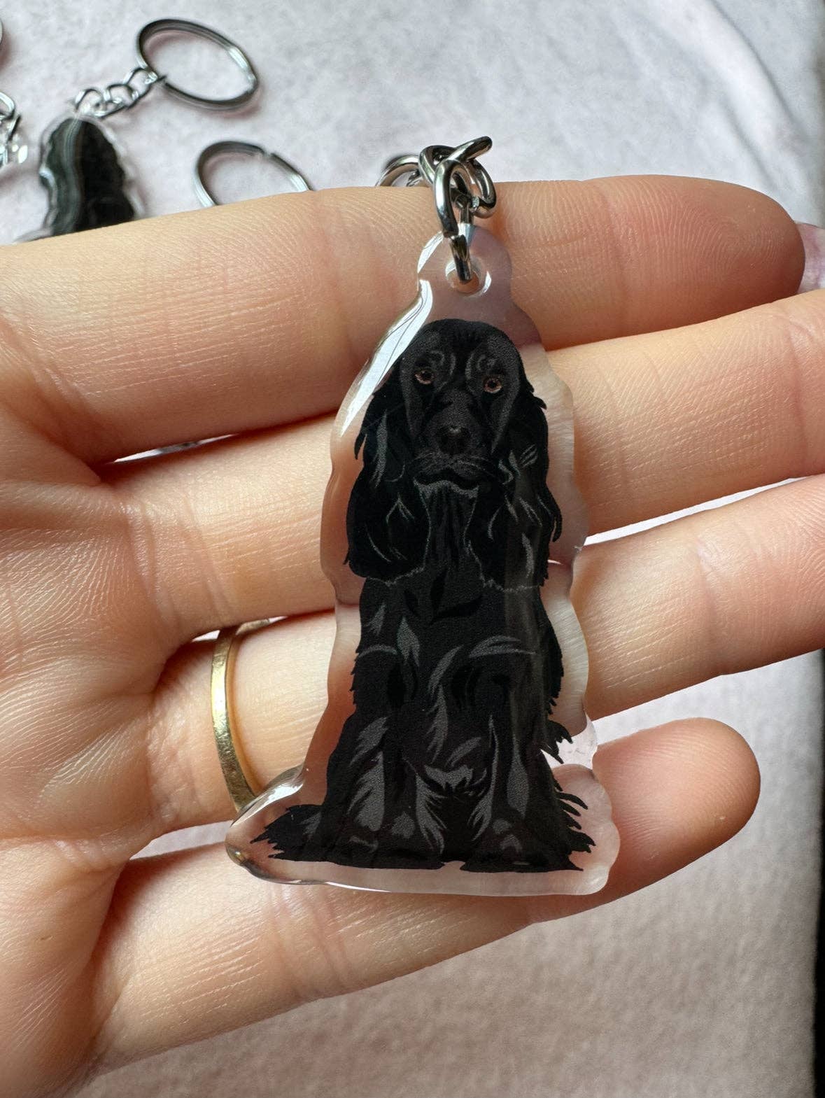 Cocker Spaniel (black) Keychain