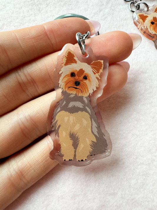 Yorkshire Terrier (blue & tan yorkie) Keychain