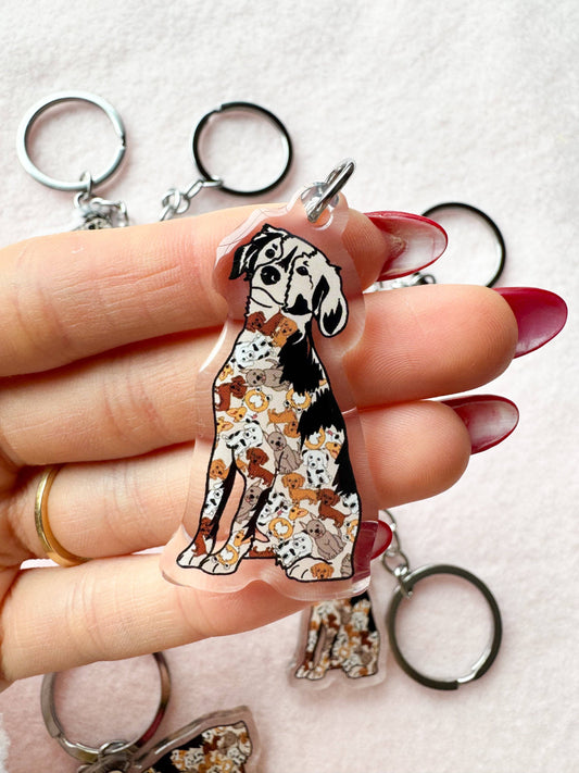 Mutt, Mixed Breed Keychain