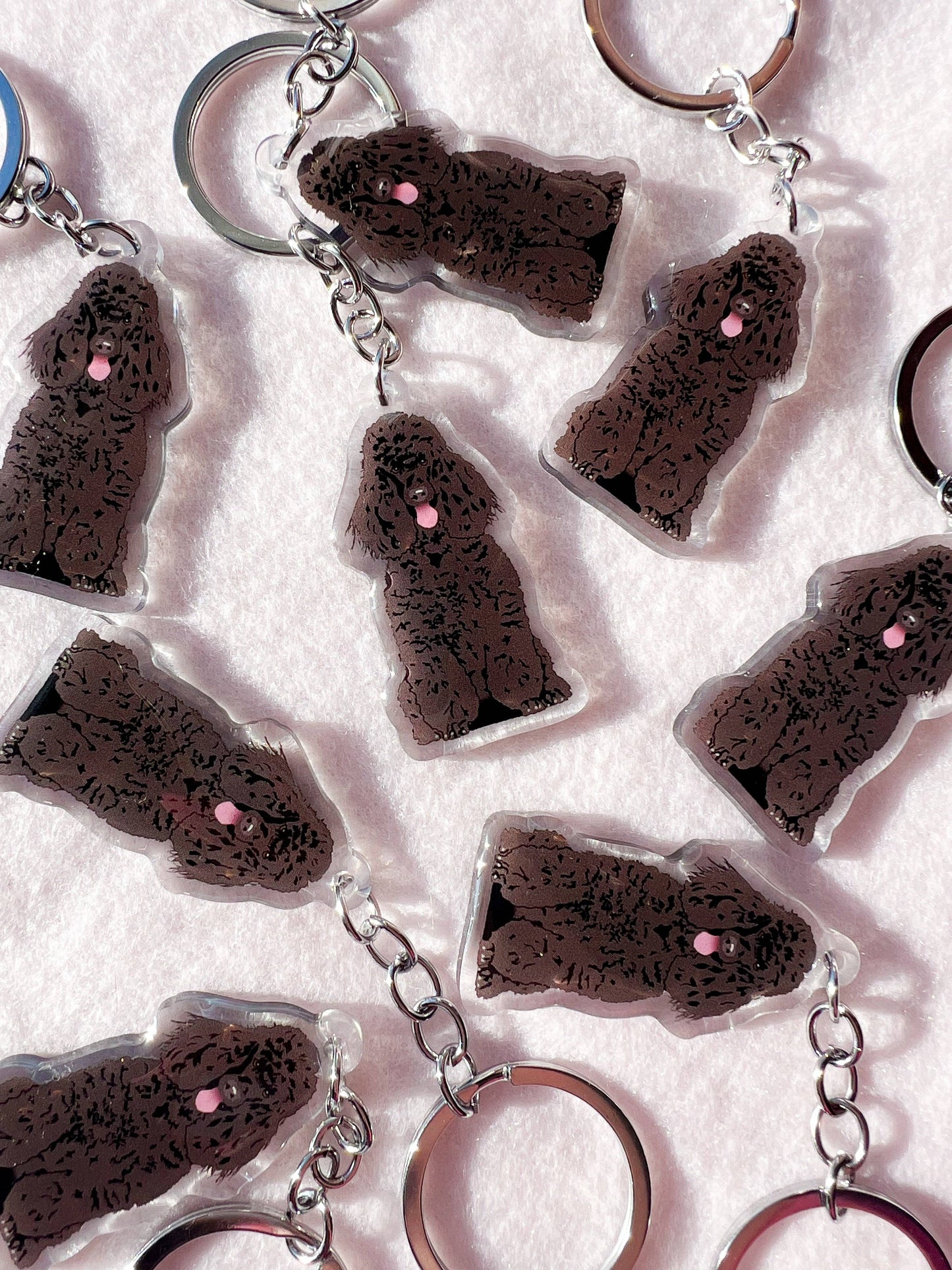 Poodle (black) Keychain