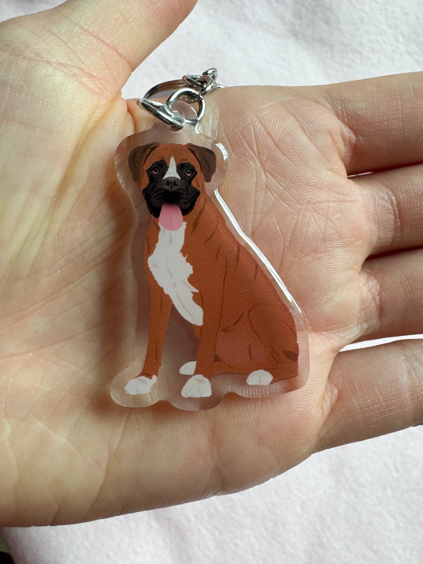 Boxer (brown) Keychain