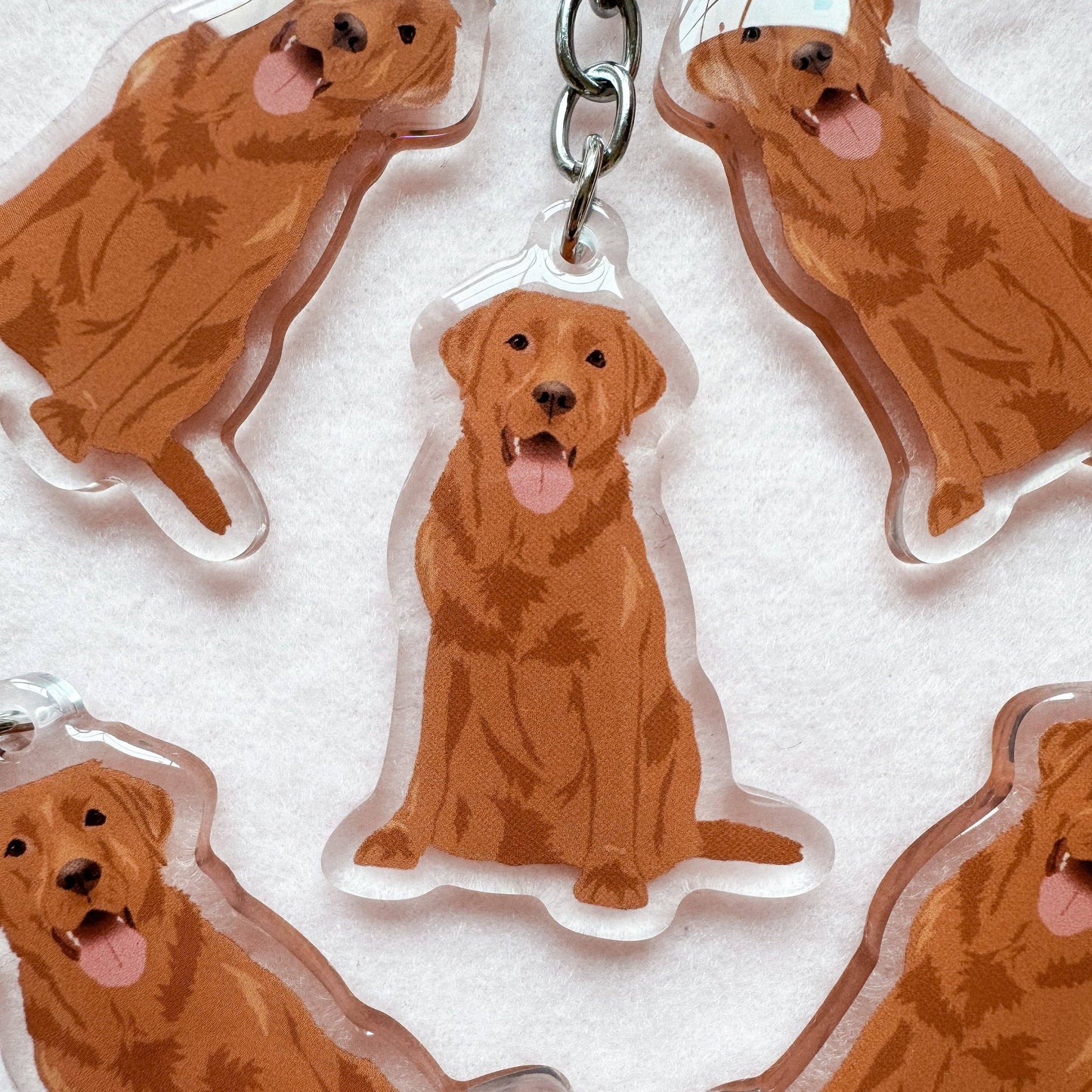Labrador Retriever (red fox lab) Keychain
