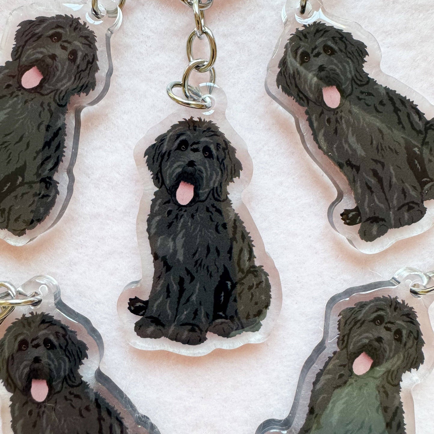 Goldendoodle, Labradoodle (Black) Keychain