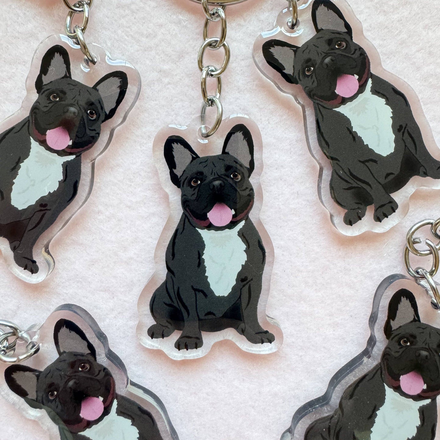 Frenchie (black) Keychain