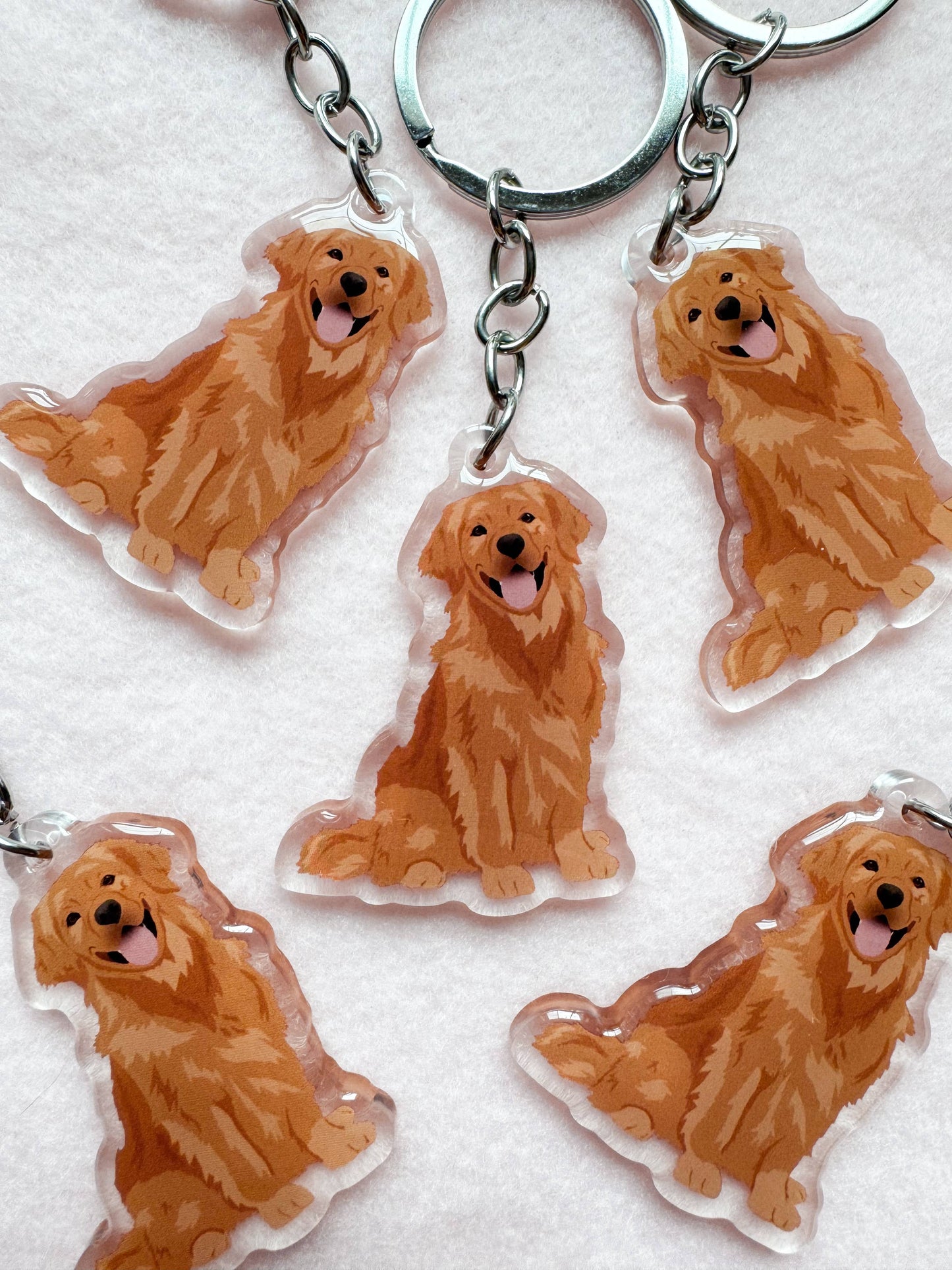 Golden Retriever (red/copper) Keychain