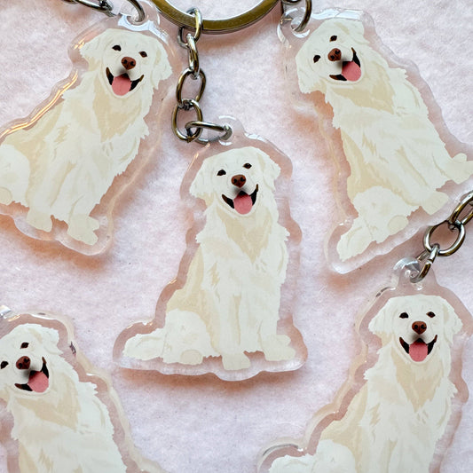 Golden Retriever (English Cream) Keychain