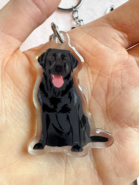 Labrador Retriever (black lab) Keychain