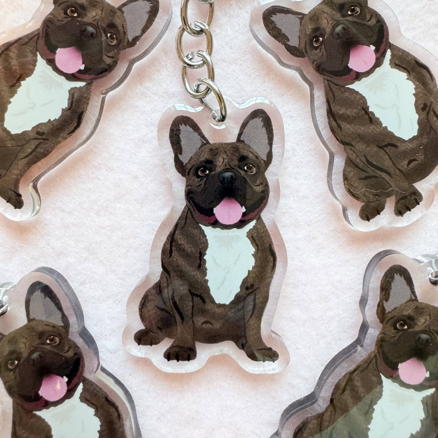 Frenchie (brindle) Keychain