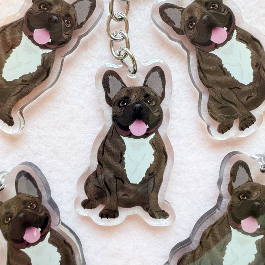 Frenchie (brindle) Keychain