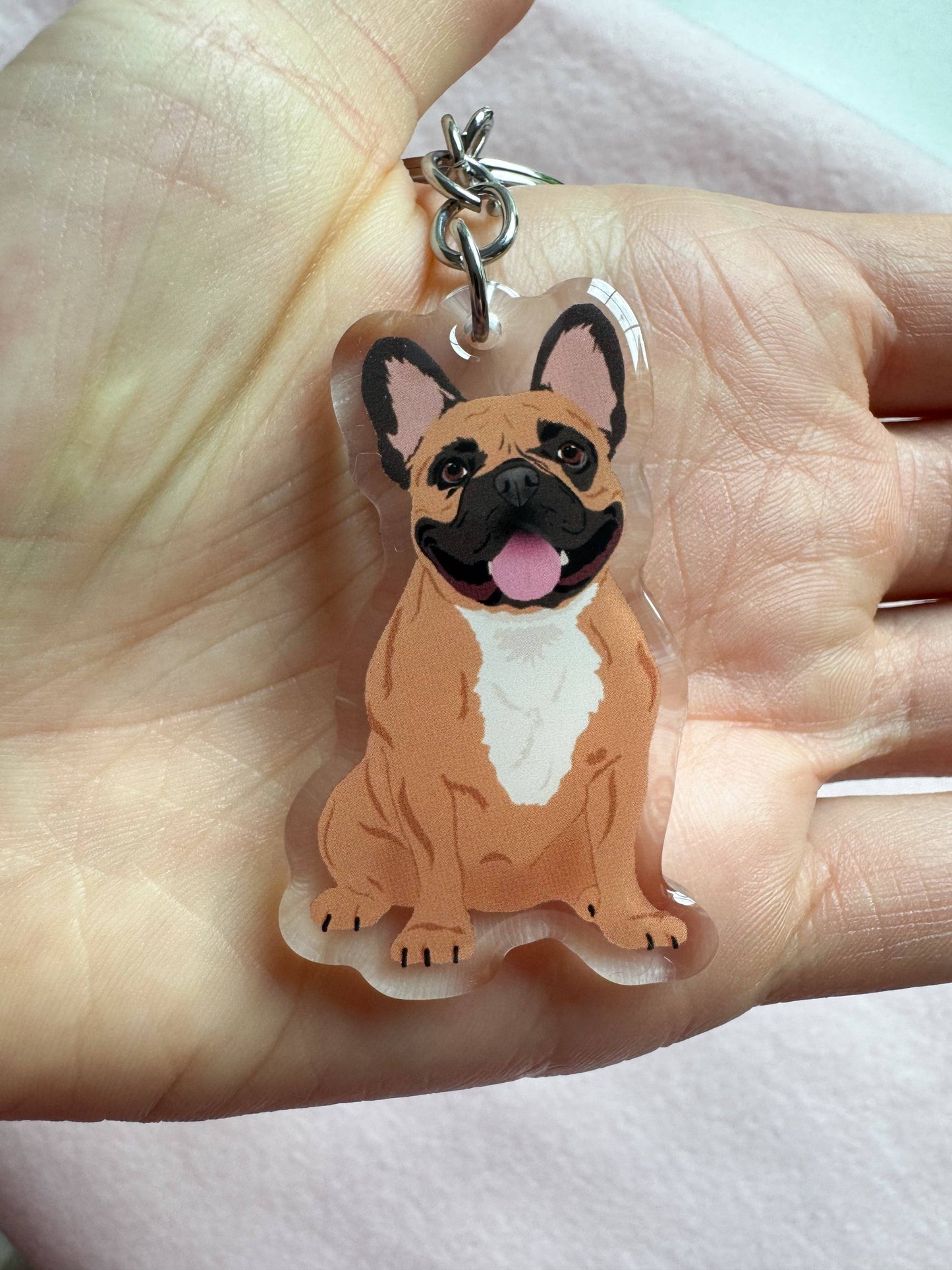 Frenchie (fawn) Keychain