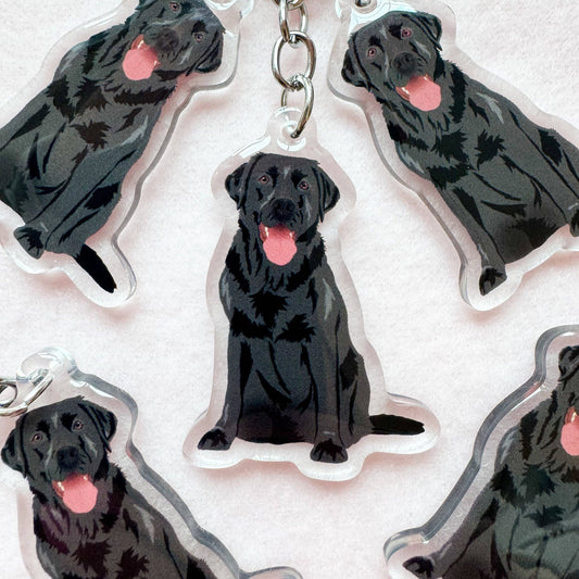 Labrador Retriever (black lab) Keychain