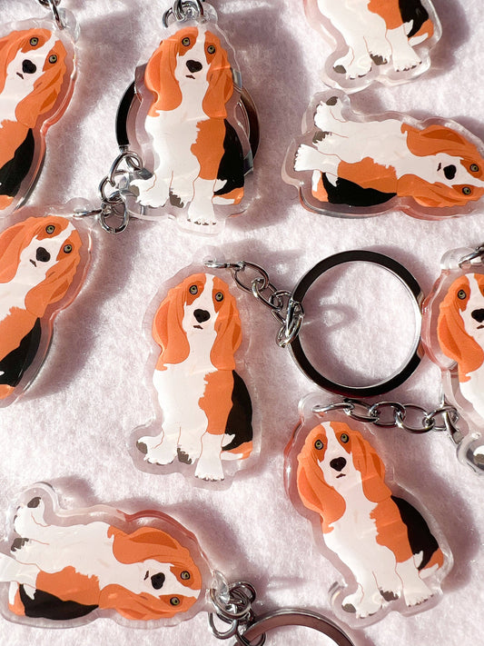Basset Hound Keychain