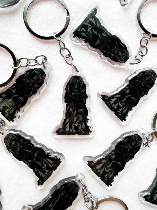 Cocker Spaniel (black) Keychain
