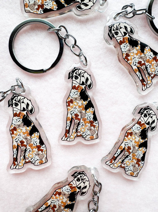 Mutt, Mixed Breed Keychain
