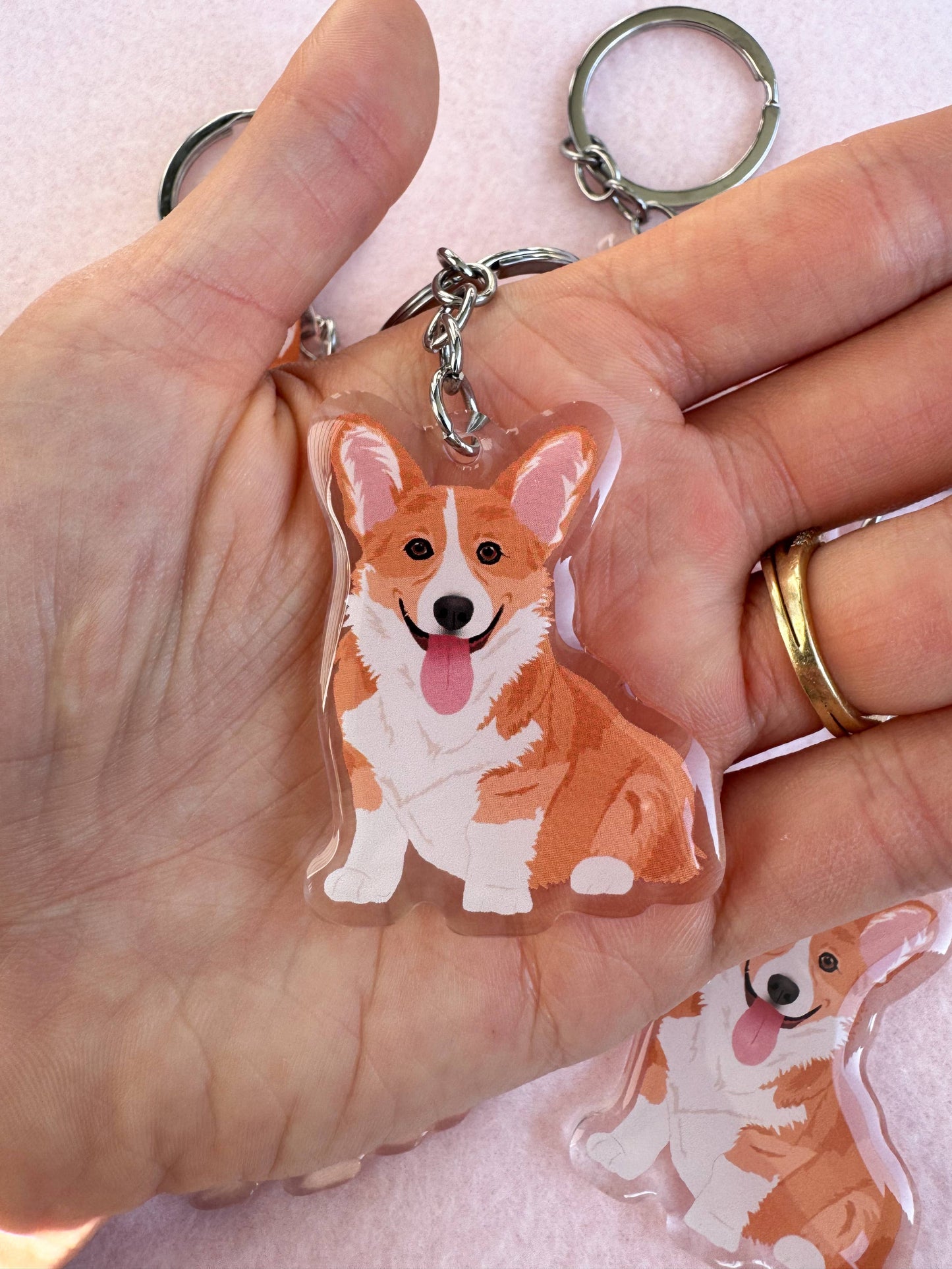 Corgi (red) Keychain