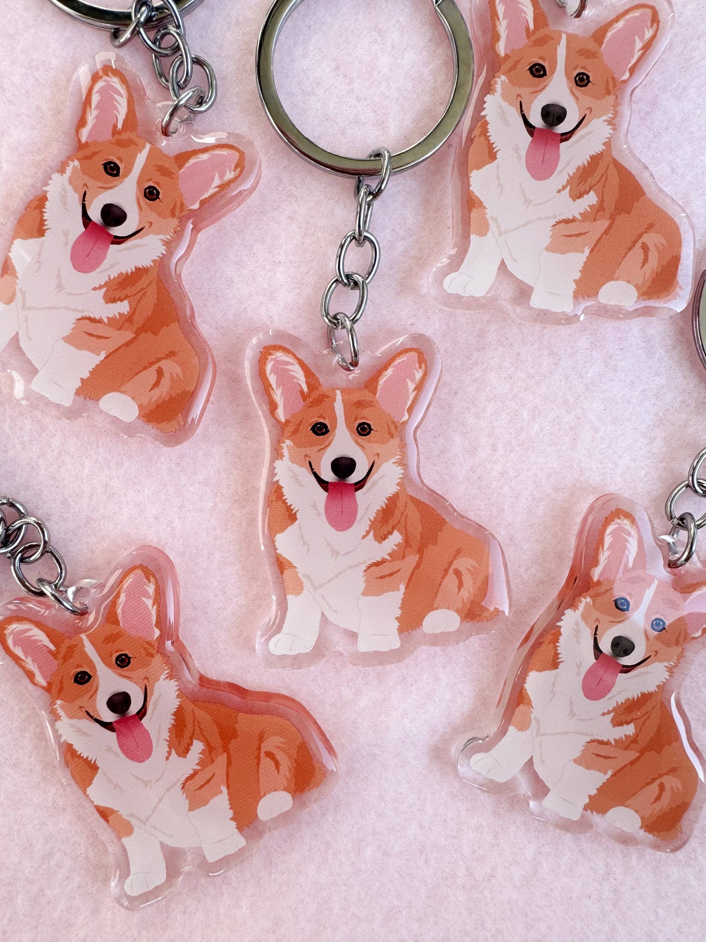 Corgi (red) Keychain