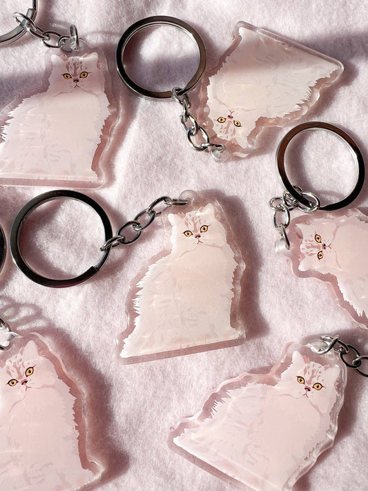 Persian Cat Keychain