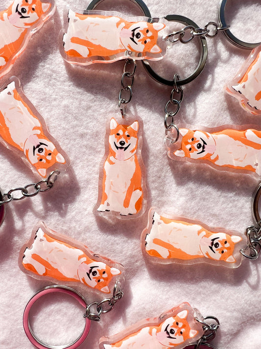 Shiba Inu, Akita (red) Keychain