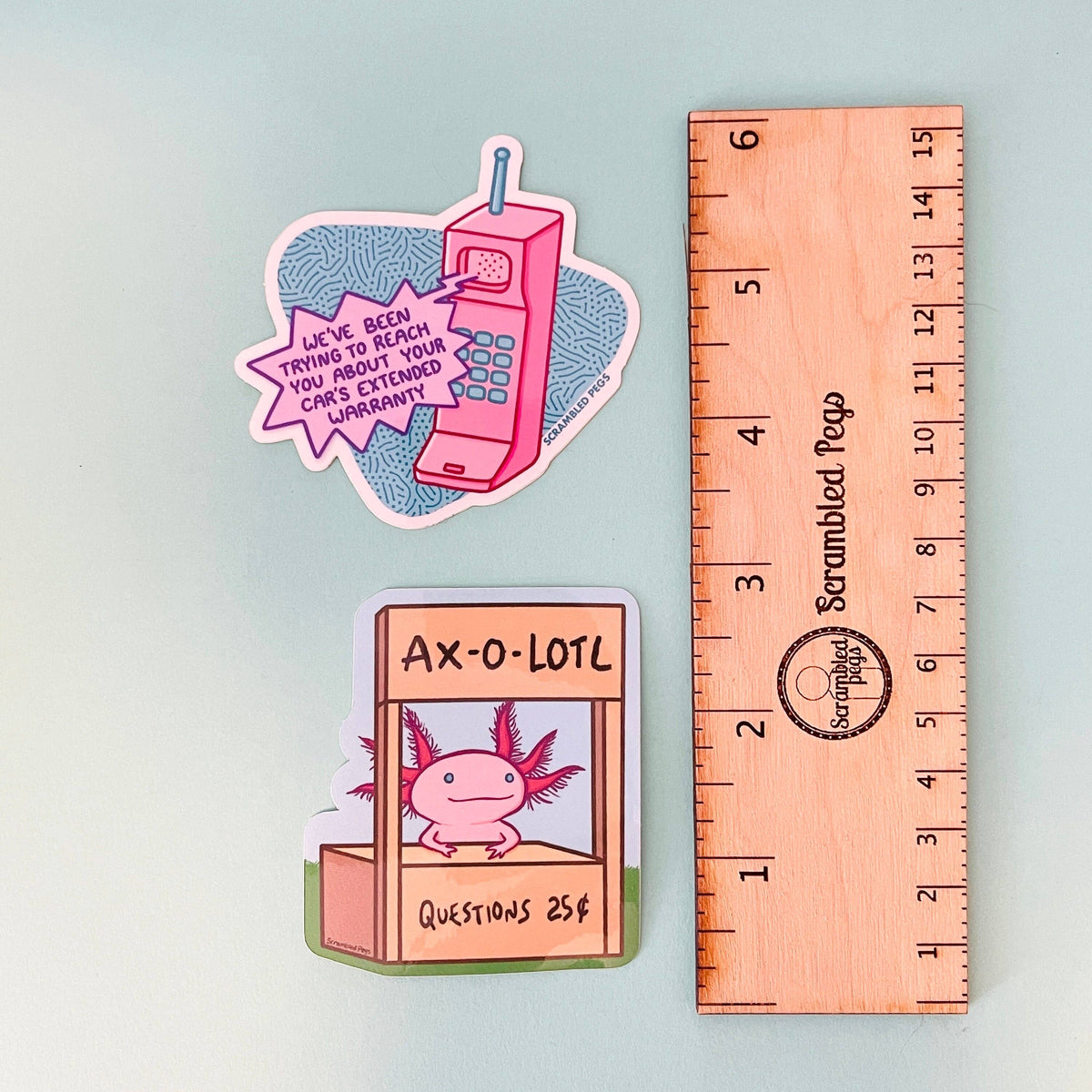 Axolotl Advice Booth Vinyl Sticker for Water Bottle Laptop