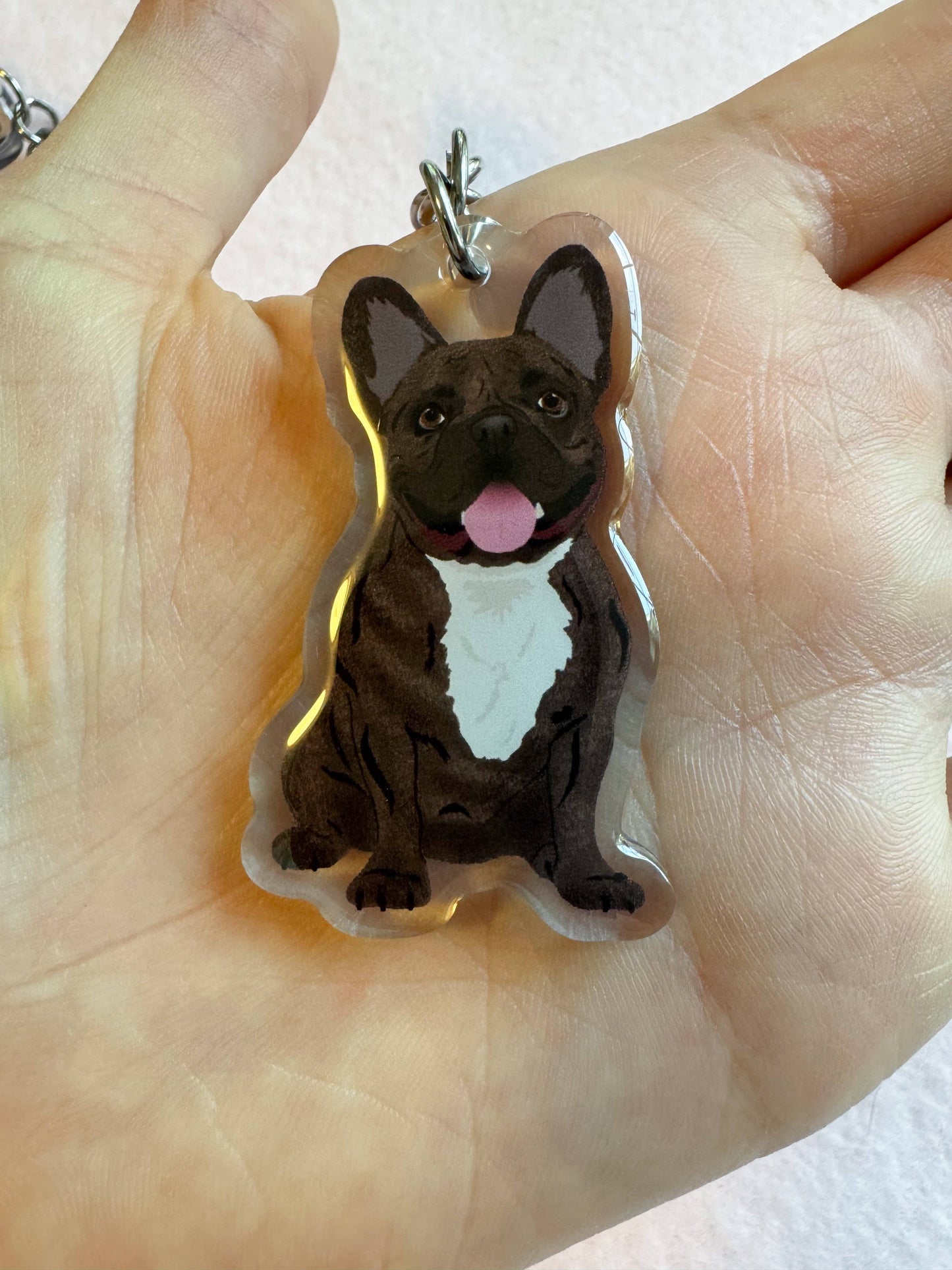 Frenchie (brindle) Keychain