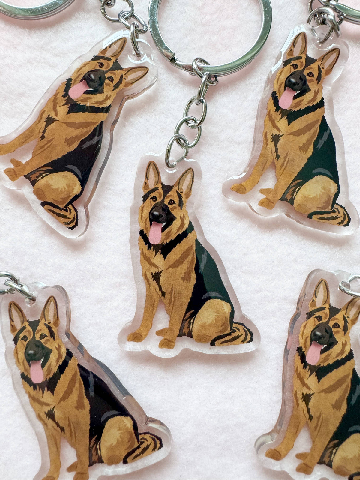 German Shepherd (black & tan) Keychain