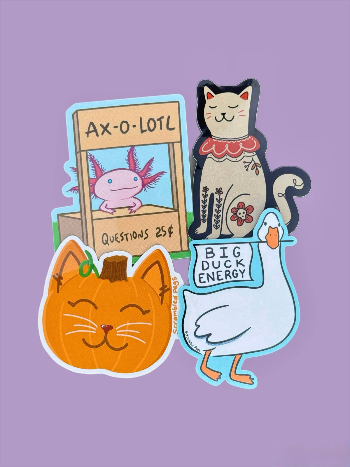 Pumpkin Cat Halloween Waterproof Kawaii Sticker Gift