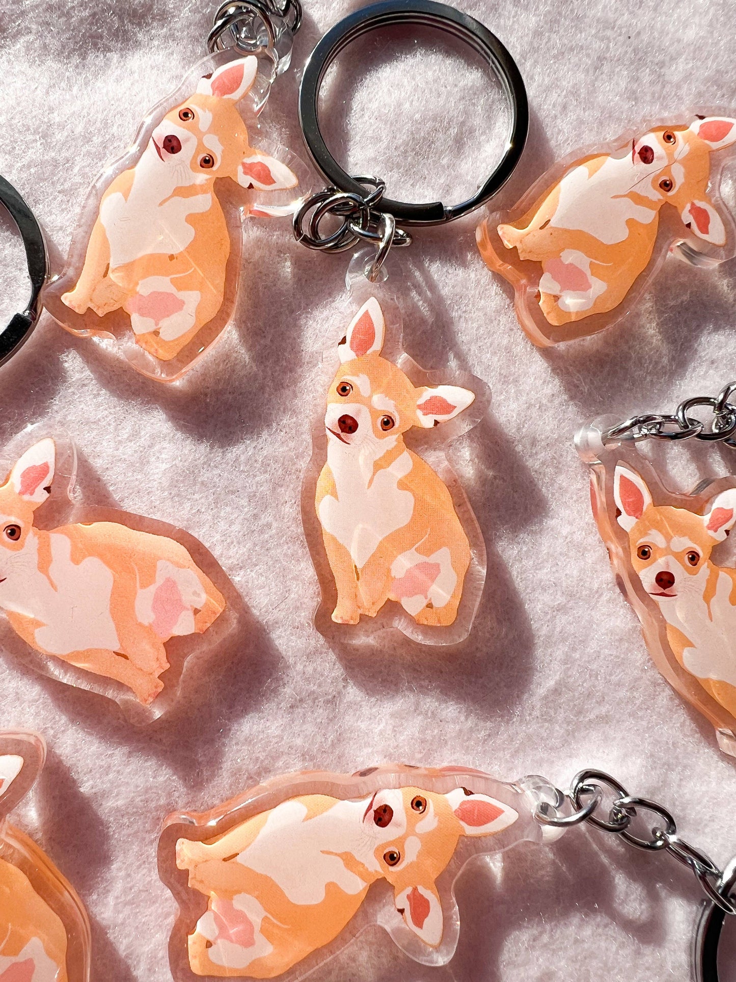Chihuahua (blonde) Keychain