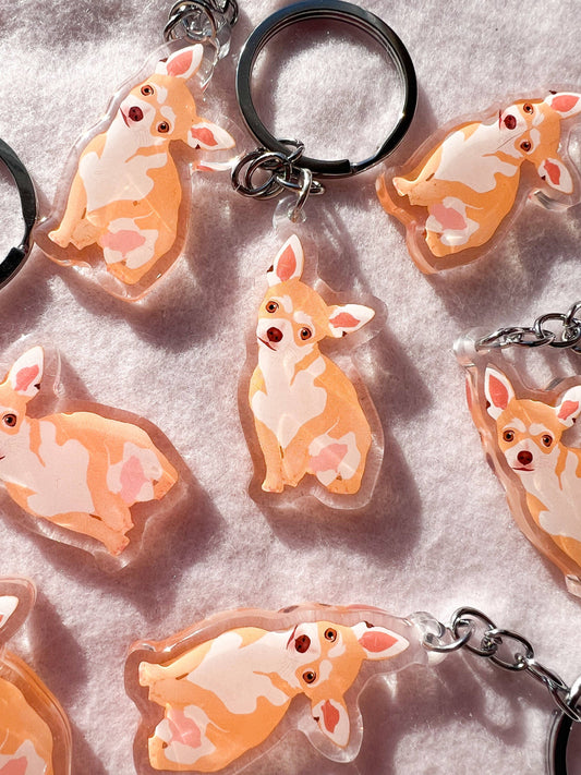 Chihuahua (blonde) Keychain