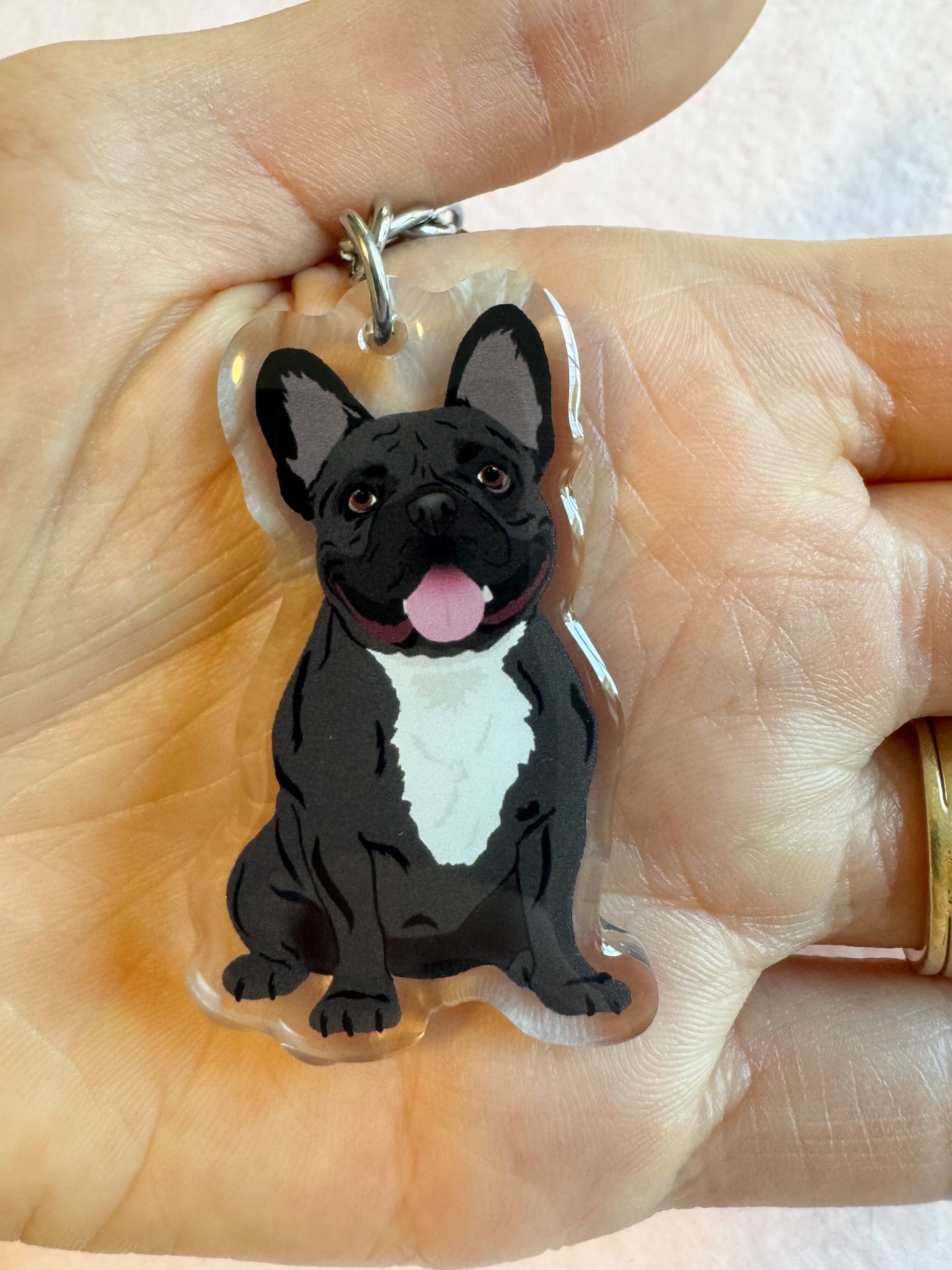 Frenchie (black) Keychain